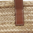 Loewe Neutral/Brown Raffia Basket Bag