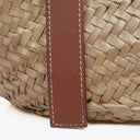 Loewe Neutral/Brown Raffia Basket Bag