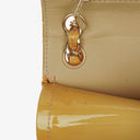 Chanel Double Flap Bag Yellow Quilted Patent Leather With Silver-Tone Hardware