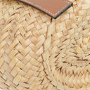 Loewe Neutral/Brown Raffia Basket Bag