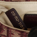 Christian Dior Small Beige/Burgundy Trotter Saddle Bag