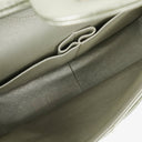 Chanel Classic Metallic Green Quilted Lambskin Jumbo Double Flap Bag
