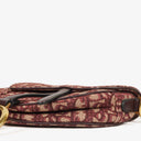 Christian Dior Small Beige/Burgundy Trotter Saddle Bag