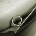 Chanel Classic Metallic Green Quilted Lambskin Jumbo Double Flap Bag