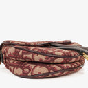 Christian Dior Small Beige/Burgundy Trotter Saddle Bag