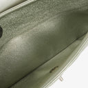 Chanel Classic Metallic Green Quilted Lambskin Jumbo Double Flap Bag