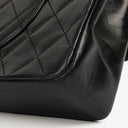 Chanel Medium Vintage Classic Double Flap Bag in Quilted Black Lambskin with 24K Gold-Plated Hardware