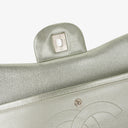 Chanel Classic Metallic Green Quilted Lambskin Jumbo Double Flap Bag