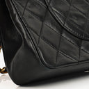 Chanel Medium Vintage Classic Double Flap Bag in Quilted Black Lambskin with 24K Gold-Plated Hardware