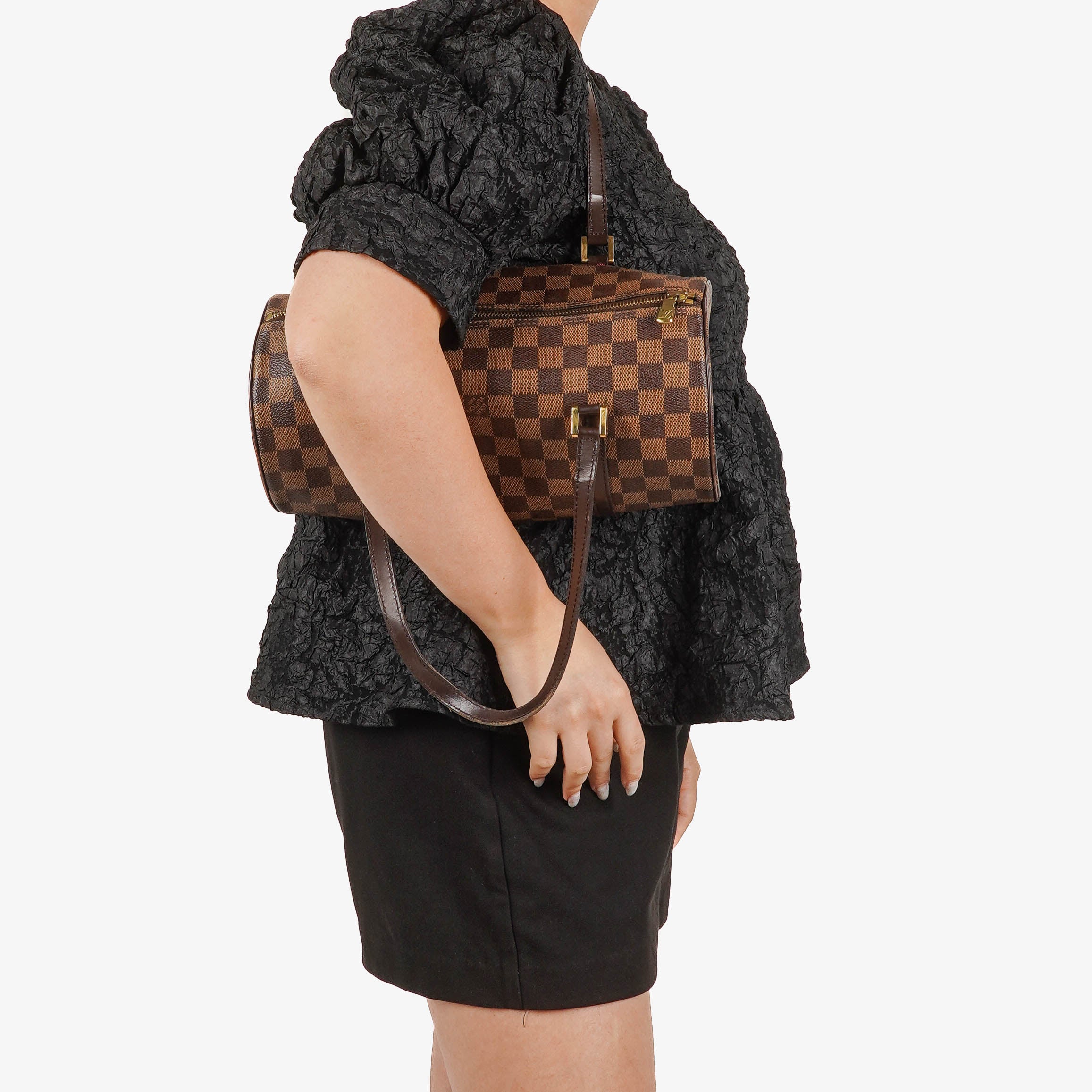 Louis Vuitton Papillon 30 Damier Ebene Canvas Handbag