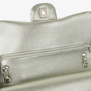 Chanel Classic Metallic Green Quilted Lambskin Jumbo Double Flap Bag