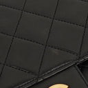 Chanel Medium Vintage Classic Double Flap Bag in Quilted Black Lambskin with 24K Gold-Plated Hardware