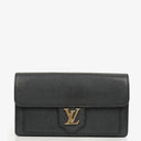 Louis Vuitton Black Leather LockMe Wallet
