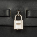 Hermes Herbag PM Vache Hunter Noir Canvas 2 Way With Palladium Hardware