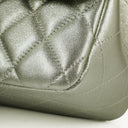 Chanel Classic Metallic Green Quilted Lambskin Jumbo Double Flap Bag