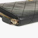 Chanel Black Caviar Leather Zip Wallet