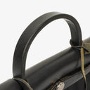 Hermes Herbag PM Vache Hunter Noir Canvas 2 Way With Palladium Hardware