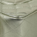 Chanel Classic Metallic Green Quilted Lambskin Jumbo Double Flap Bag