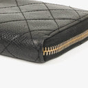 Chanel Black Caviar Leather Zip Wallet