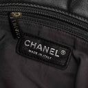 Chanel Paris-Biarritz Black Quilted Coated Canvas Grand Shopping Tote Bag