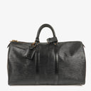 Louis Vuitton Keepall 45 Black EPI Leather Travel Bag