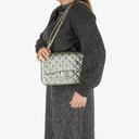 Chanel Classic Metallic Green Quilted Lambskin Jumbo Double Flap Bag