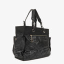 Chanel Paris-Biarritz Black Quilted Coated Canvas Grand Shopping Tote Bag