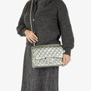 Chanel Classic Metallic Green Quilted Lambskin Jumbo Double Flap Bag