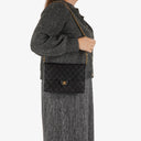 Chanel Medium Single Flap Bag Black Quilted Lambskin With Gold-Tone Hardware