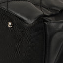 Chanel Paris-Biarritz Black Quilted Coated Canvas Grand Shopping Tote Bag