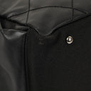 Chanel Paris-Biarritz Black Quilted Coated Canvas Grand Shopping Tote Bag