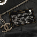 Chanel Paris-Biarritz Black Quilted Coated Canvas Grand Shopping Tote Bag