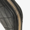 Chanel Black Caviar Leather Zip Wallet