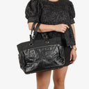 Chanel Paris-Biarritz Black Quilted Coated Canvas Grand Shopping Tote Bag