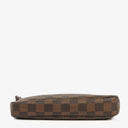 Louis Vuitton Pochette Accessoires Damier Ebene Canvas Clutch Handbag