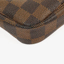 Louis Vuitton Pochette Accessoires Damier Ebene Canvas Clutch Handbag