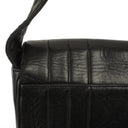 Chanel Maxi Logo Crossbody Flap Bag Black Vertical Quilted Lambskin 24K Gold-Plated Hardware