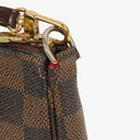 Louis Vuitton Pochette Accessoires Damier Ebene Canvas Clutch Handbag