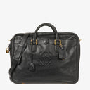 Loewe Black Leather Anagram Travel Bag