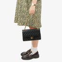 Chanel Medium Vintage Classic Double Flap Bag in Quilted Black Lambskin with 24K Gold-Plated Hardware