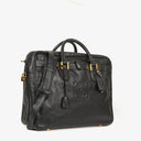 Loewe Black Leather Anagram Travel Bag