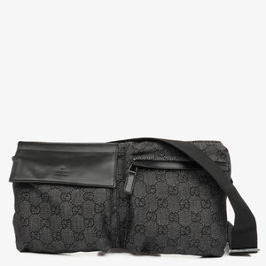Gucci GG Black Monogram Canvas Belt Bag