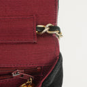 Chanel Petit sac à rabat demi-lune en velours noir