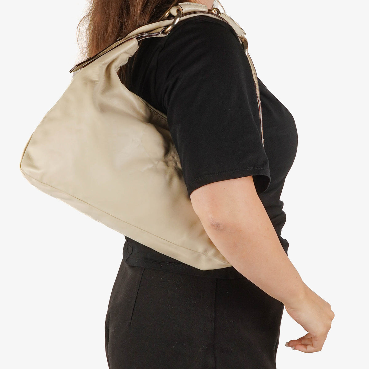 Gucci Leather Horsbit Hobo Bag