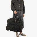 Prada Black Saffiano-Trimmed Tessuto Garment Bag