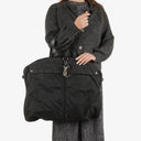 Prada Black Saffiano-Trimmed Tessuto Garment Bag
