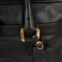 Loewe Black Leather Anagram Travel Bag