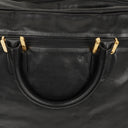 Loewe Black Leather Anagram Travel Bag