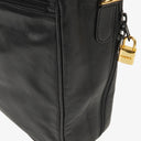 Loewe Black Leather Anagram Travel Bag