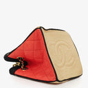 Chanel Beige Woven Raffia Mini Woven Bag